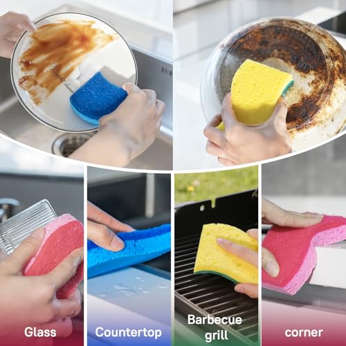 ECLINSO 9-Pack 3-in-1 Sponge Variety Set for Kitchen & Bath