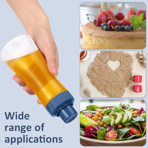 Havawish 2-Pack Cake Moistening Bottles - 12oz Graduated Syringe Dispenser with Sealing Lid