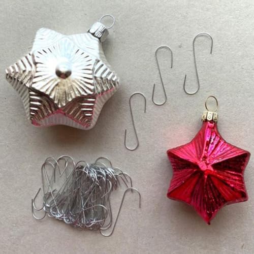 Bexter 300 Pack Silver Ornament Hooks for Christmas Tree