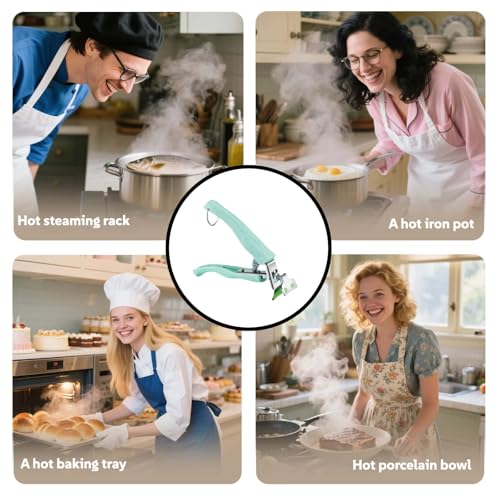 Silicone-Handled Plate Lifter for Hot Dishes - 8-11" Capacity