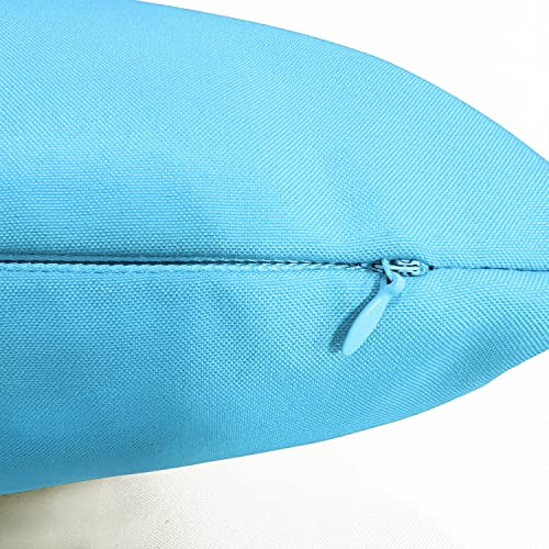 Outdoor Waterproof Pillow Covers 18x18 Set of 2 - Sky Blue