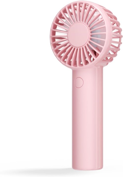 Edvision Mini Handheld Fan - Powerful 3-Speed Portable Design | USB Rechargeable for Travel & Makeup - Pink