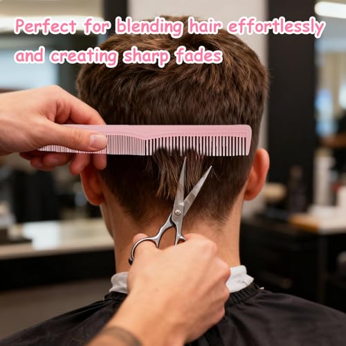 Asofelk 4-Piece Pink Wide Tooth Comb Set for Thick Curly Hair