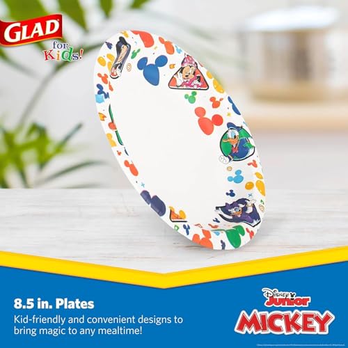 Glad Disney Mickey & Friends Paper Plates, 8.5 Inch, 80 Count (2-Pack)
