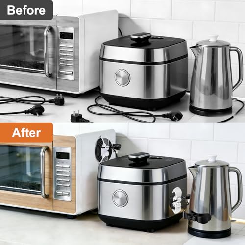 8-Pack Appliance Cord Organizer - Adhesive Cord Wrap for Kitchen Appliances