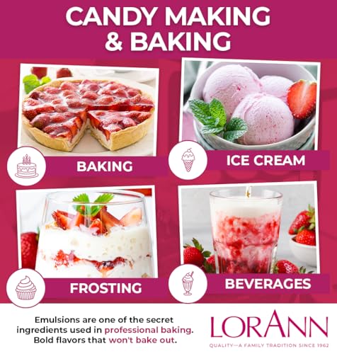 LorAnn Oils Strawberry Baking Emulsion - 2 Fl Oz Bottles (Pack of 6)