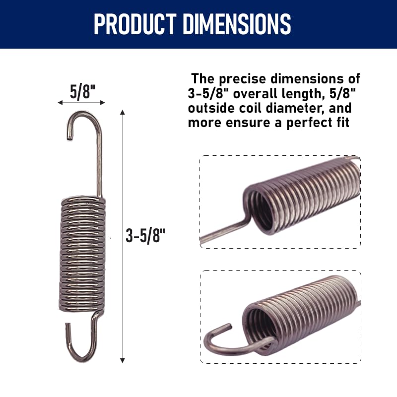 4 Pack Long Neck Replacement Recliner Springs for Catnapper & Flexsteel
