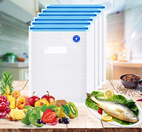 FIRAWER Reusable Sous Vide Bags 20pcs 11x10in BPA-Free Vacuum Food Storage