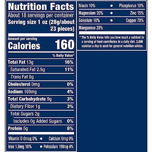 PLANTERS Deluxe Salted Whole Cashews, Roasted Snack Nuts, 18.25oz (Pack of 4)