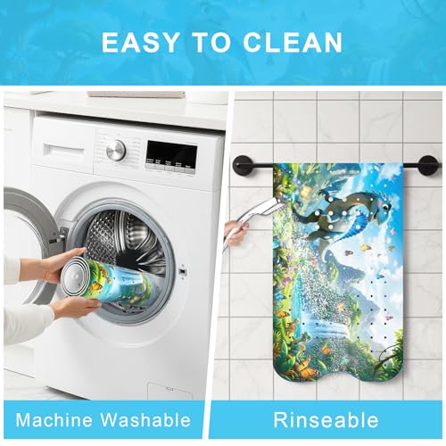 Elisstaence Cartoon Non-Slip Baby Bath Mat - 40"x16" Eco-Friendly