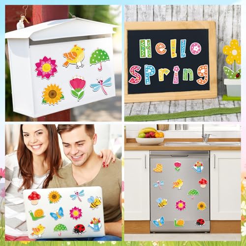 25-Piece Spring Magnet Set - Colorful Flower & Butterfly Decor