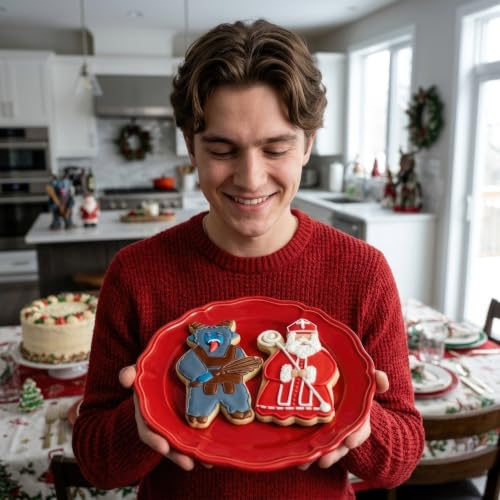 Christmas Folklore Cookie Cutter Set of 2 - Krampus & Saint Nick - Made in USA