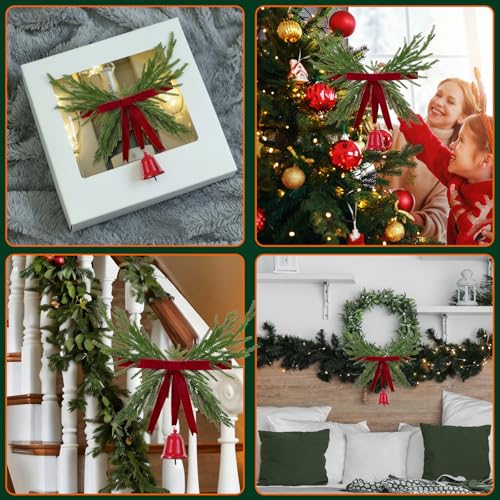 Christmas Wreath Curtain Tieback Buckle Set - Burgundy & Red
