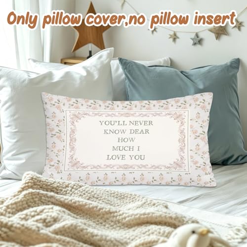 You Are My Sunshine 12x20 Beige Throw Pillow Cover, Soft Flannelette Decor