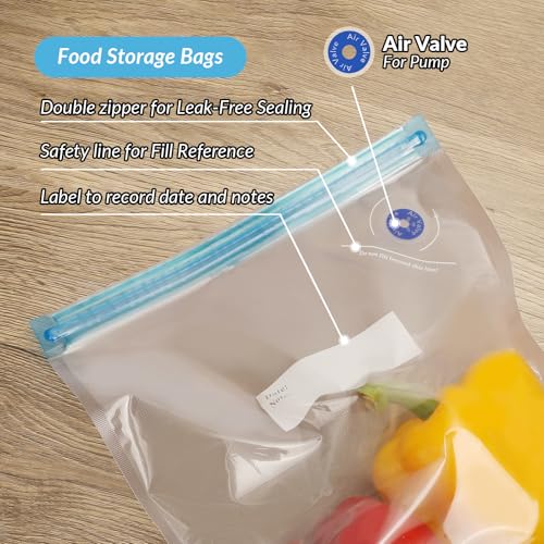 Fazlynyi Sous Vide Bags 27Pcs - BPA Free Reusable Vacuum Zipper Bags