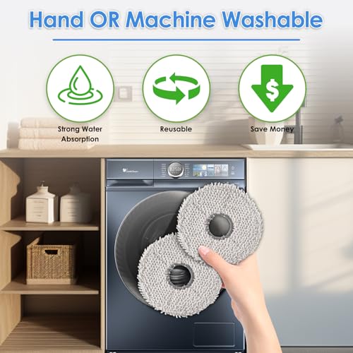 COWINORY 6-Pack T30S Mop Pads for Ecovacs Deebot T30 Pro, X2, X1, T10