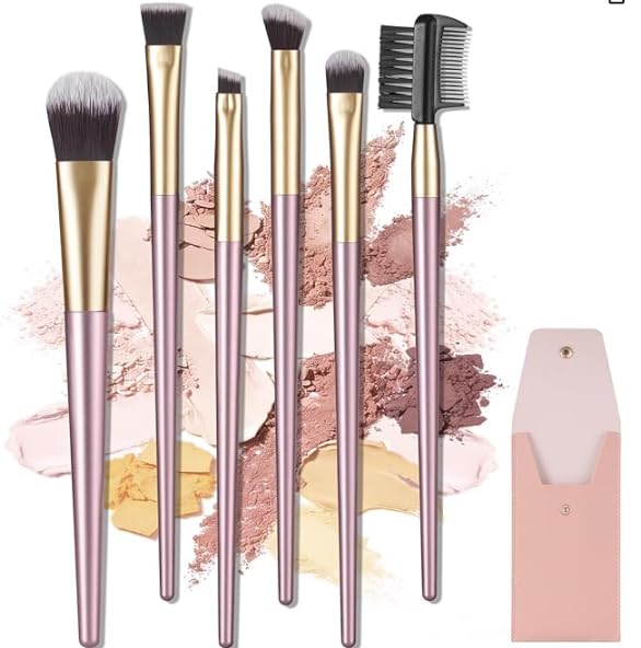HEYOTECK 6Pcs Professional Makeup Brush Set Soft Synthetic Face Brushes