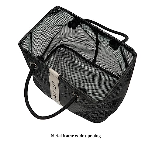 TOPASION Large Capacity Shower Caddy Organizer - Black Mesh