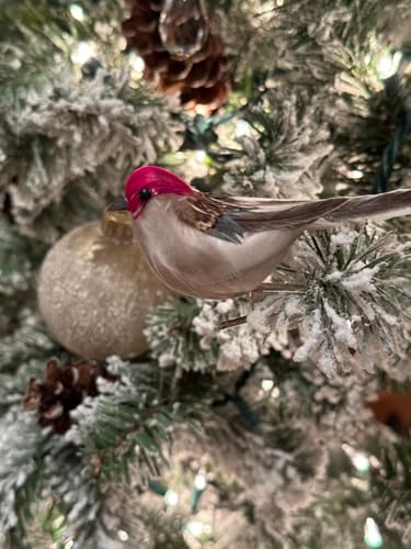 12pcs Artificial Birds Clip-On Decor for Christmas Tree Garden Wreaths and Patio