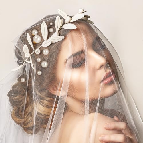 Lusofie 18Pcs Pearl Bobby Pins U Shaped Gold Hair Pins for Wedding Bridal