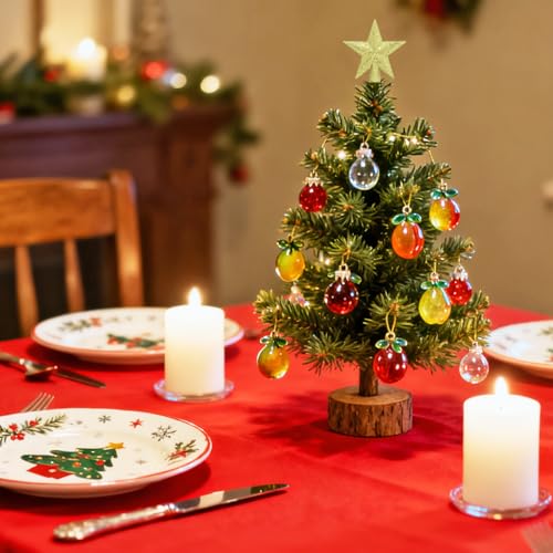 Mini Christmas Tree Topper Stars Glitter Gold 3-Pack 2.36 Inch Tiny Treetop Ornaments