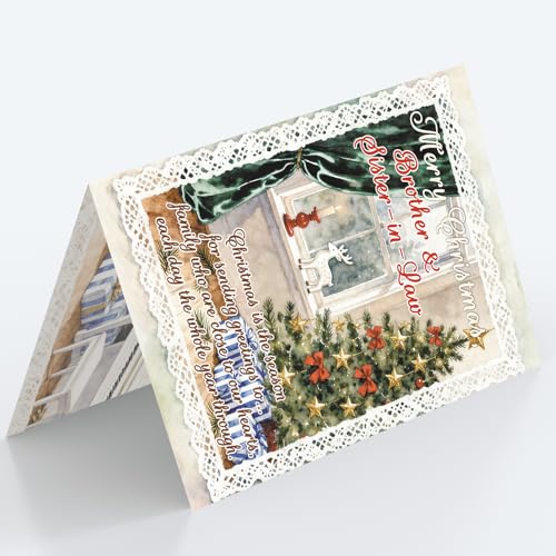 Funny Christmas Card for Brother & Sister-in-Law - 8x5.3 in