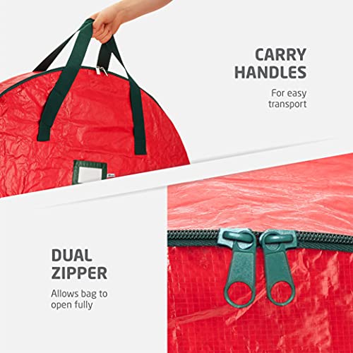 ZOBER 30-Inch Christmas Wreath Storage Bag with Dual Zippers