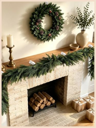 White 16Pcs Christmas Garland Hangers for Mantle Wreath & Stockings Silicone Hooks