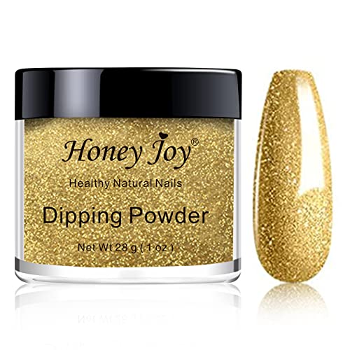 Honey Joy Golden Glitter Nail Dip Powder 28g Natural Dry