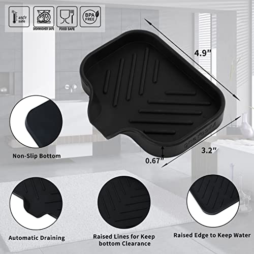 MicoYang Silicone Soap Dish with Drain Spout - Non-Slip & Dishwasher Safe