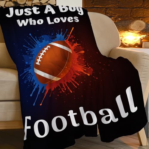 Football Throw Blanket - Soft Flannel Fleece Sports Bedding (50"x40")