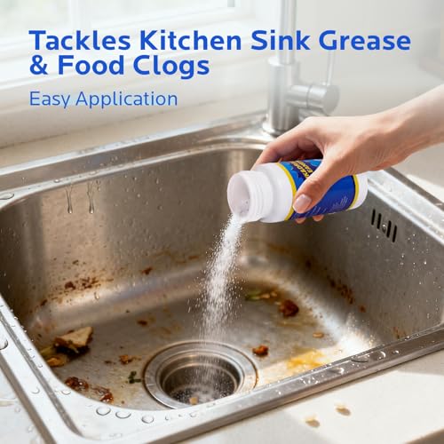 Sink Drain Cleaner Powder - Fast Foaming Clog Remover, 4 Pack