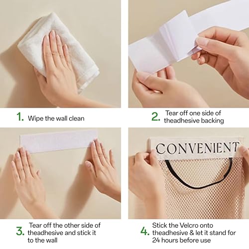 2-Pack Adhesive Trash Bag Holder Dispenser - Wall Mount Mesh Organizer