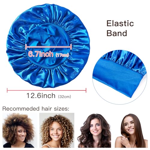 Q&J Fabric Co. Large Satin Sleep Bonnet for Curly Hair & Braids