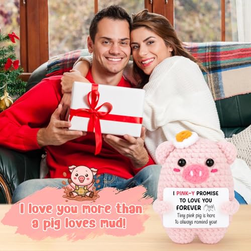 Agantree Art Pink Pig Gift Pinky Promise for Girlfriend Wife Birthday Valentine