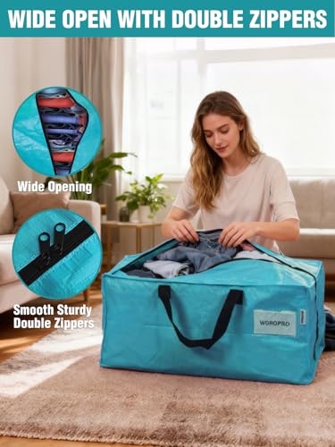 WORKPRO Extra Large Heavy Duty Moving Bags - 2 Pack with Backpack Straps