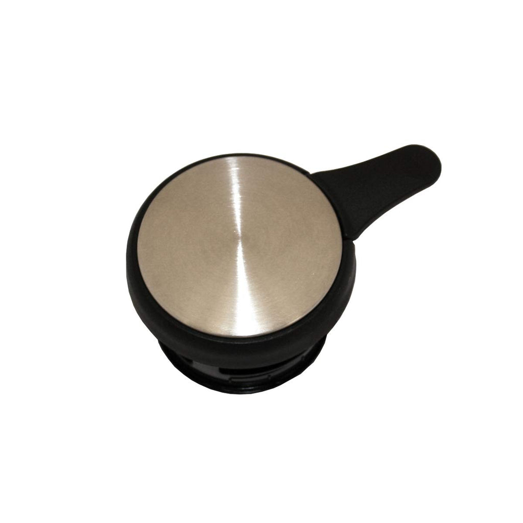 Service Ideas FCC06SS Flow Control Server, Vacuum Insulated, 0.6 Liter (20 Ounces), Stainless Steel/Black