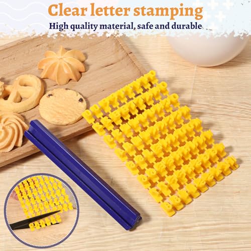 Custom Cookie Stamp Set - 144 Pcs Alphabet & Number Kit
