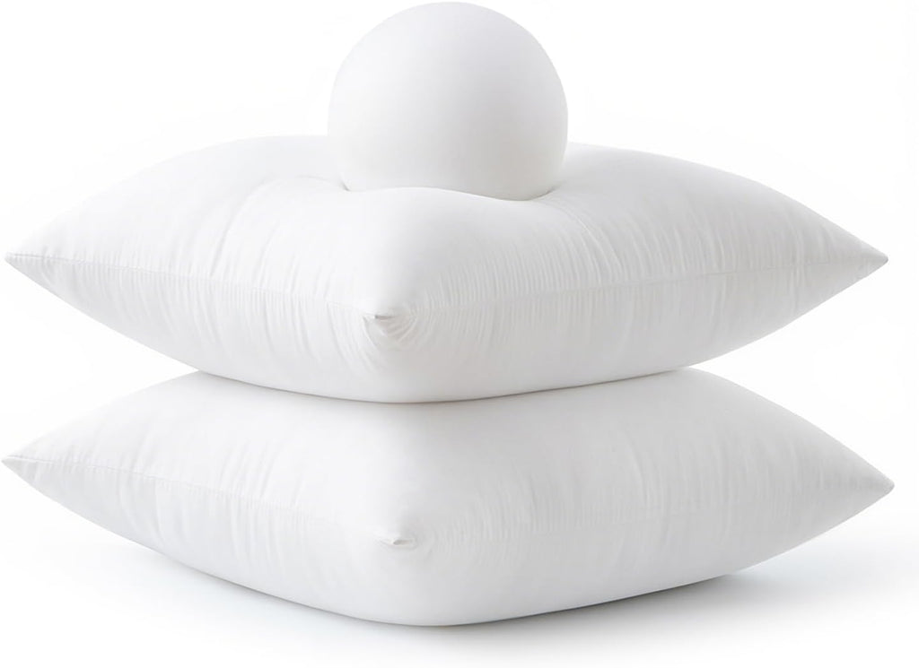 MIULEE Throw Pillow Inserts - Pack of 4, 18x18 Inch, 100% Virgin Fiber Filling for Ultimate Comfort