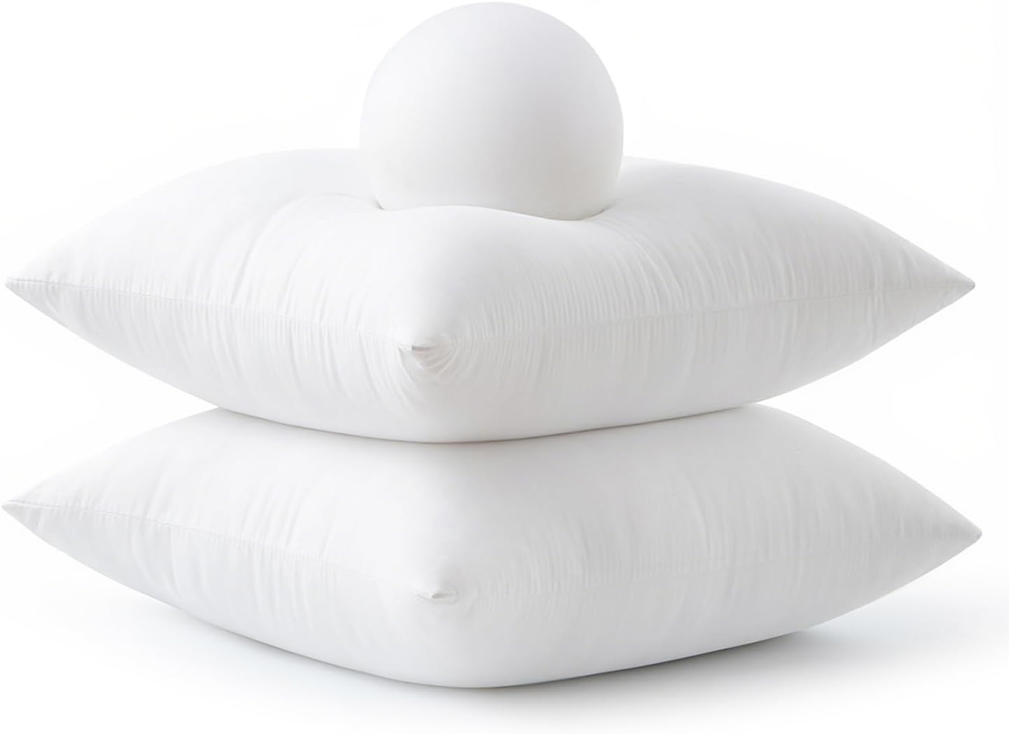 MIULEE Throw Pillow Inserts - Pack of 4, 18x18 Inch, 100% Virgin Fiber Filling for Ultimate Comfort