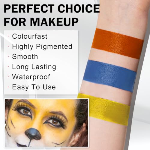 Blue Face Paint Stick and Sports Eye Black for Baseball and Halloween