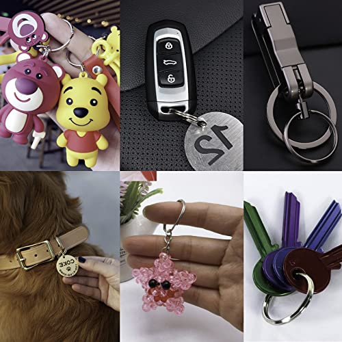 50pcs Silver 25mm Round Split Key Rings - Durable Metal Keychains