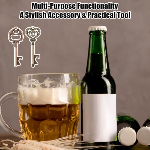 Vintage Key Bottle Openers Set - Antique Style Beer & Wine Openers