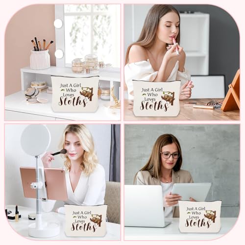 Sloth Makeup Bag Cute Animal Cosmetic Pouch Travel Toiletry Organizer