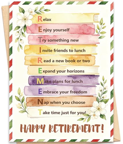 Happy Retirement Card for Teachers & Friends - 5x7