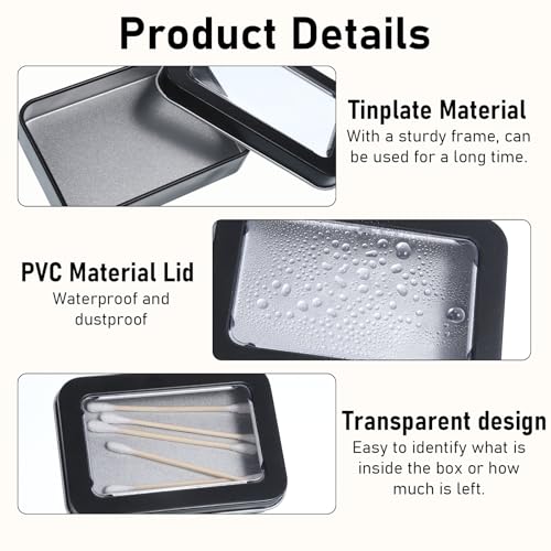 Travel Cotton Swab Holder Case - 2pcs Portable Floss Picks Storage
