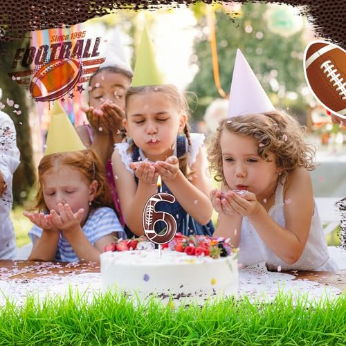 Tondiamo Football Birthday Number 6 Candle for Cake Decoration
