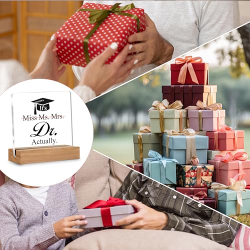 PhD Graduation Gift for Her - Acrylic Desk Plaque Sign