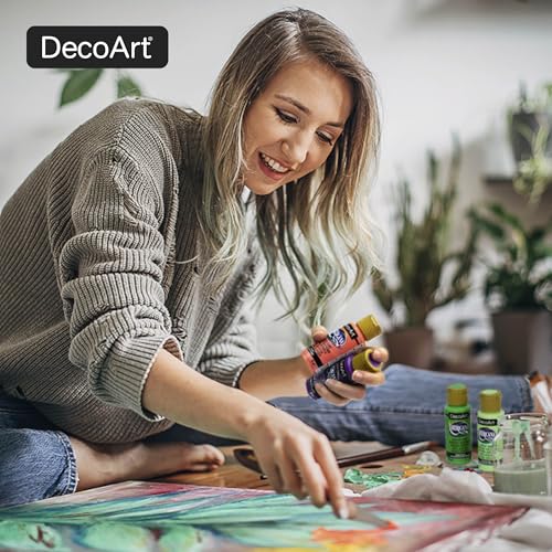 DecoArt Americana Acrylic Paint Set, Pastel Essentials, 9 Bottles (2 fl oz)