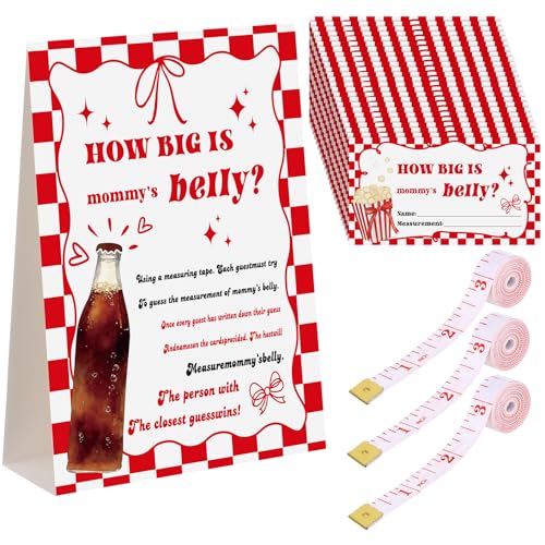 She's Ready to Pop Baby Shower Belly Measurement Game - 54 Piece Set